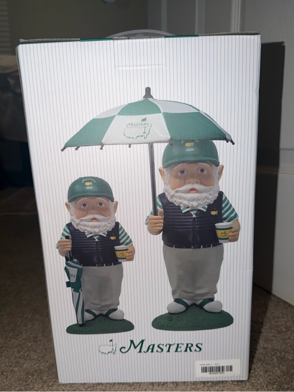 2026 Masters Green Golf Gnome Figurine with Umbrella - Masters